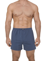 Хлопковые семейные трусы с мелким принтом (Размер: 6X) (Цвет: темно-синий)