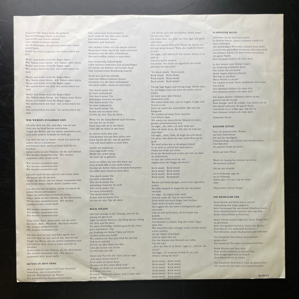 Sting - Nothing Like The Sun 2LP (Германия 1987г.)