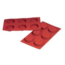 Форма кондитерская "Флан" 6 ячеек d 80 мм, h 18 мм силикон (30*17,5 см) P.L.