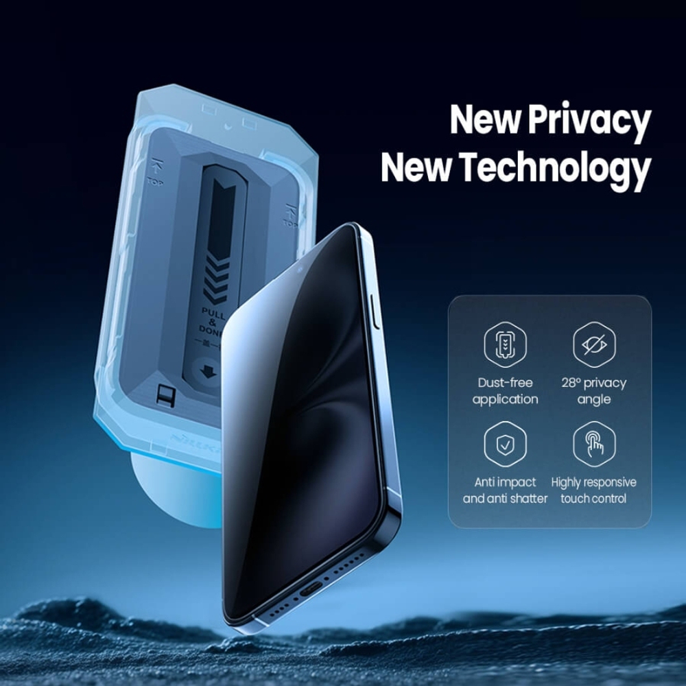 Защитное стекло Nillkin Guardian Full Антишпион для iPhone 16