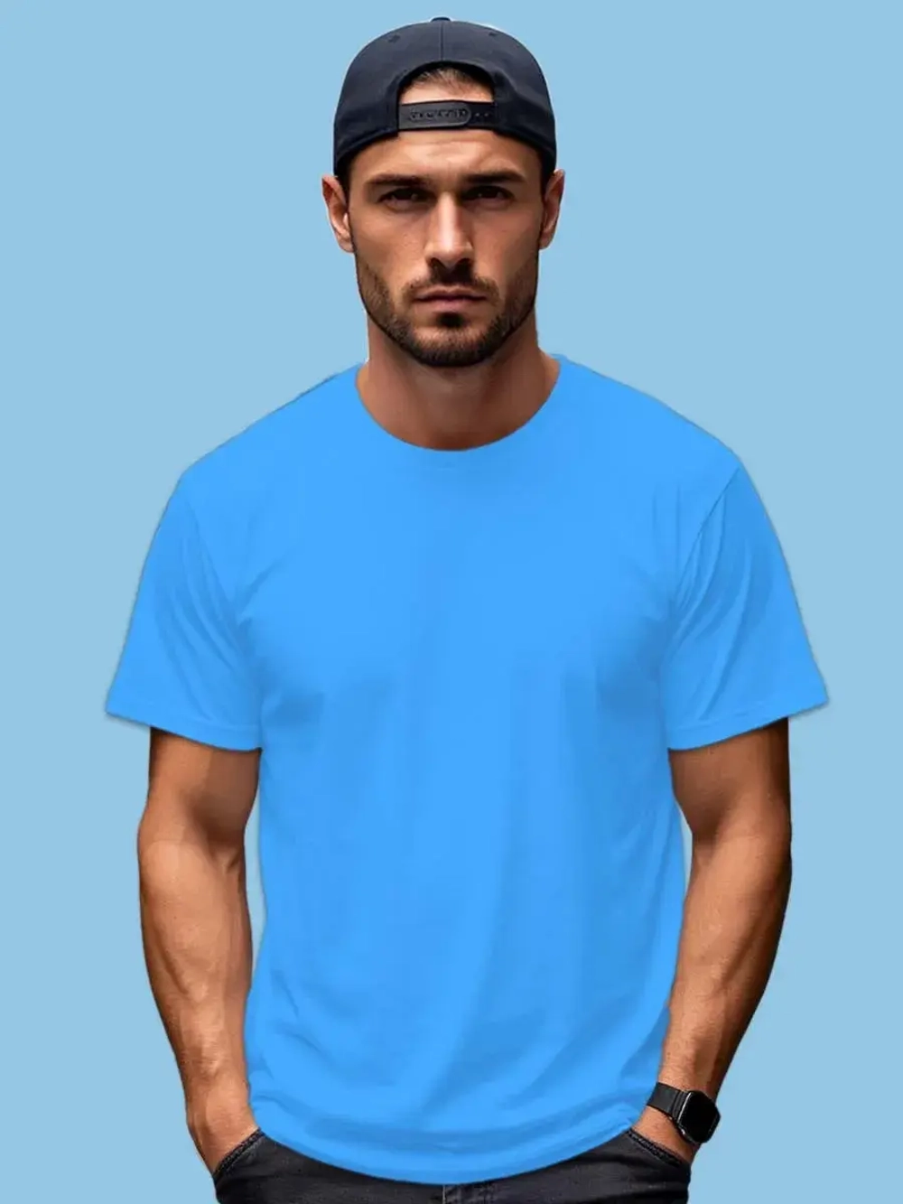 Футболка Взрослая.Премиум однотонная.1 шт