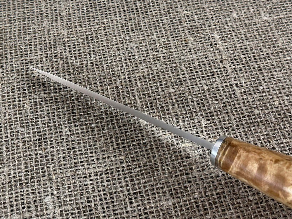 Финский нож Пуукко, сталь Х12МФ, рукоять карельская берёза