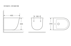 Биде подвесное GROSSMAN GR-B4412M матовое