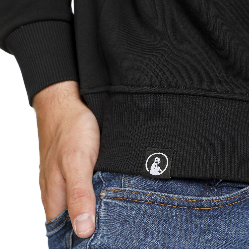 Мужская кофта теннисная Quiet Please Longline Sweatshirt Men - Black, White