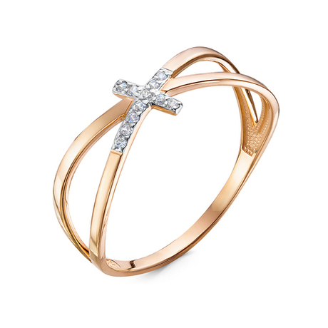 Кольцо из золота 585 пробы с Фианит