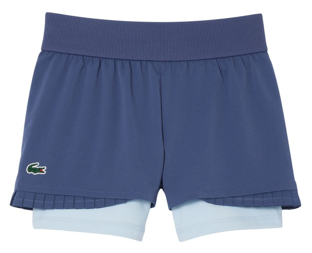 Женские Шорты теннисные Lacoste Ultra Dry Lined Tennis - небесный