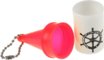 Брелок для ключей пластиковый красно-белый