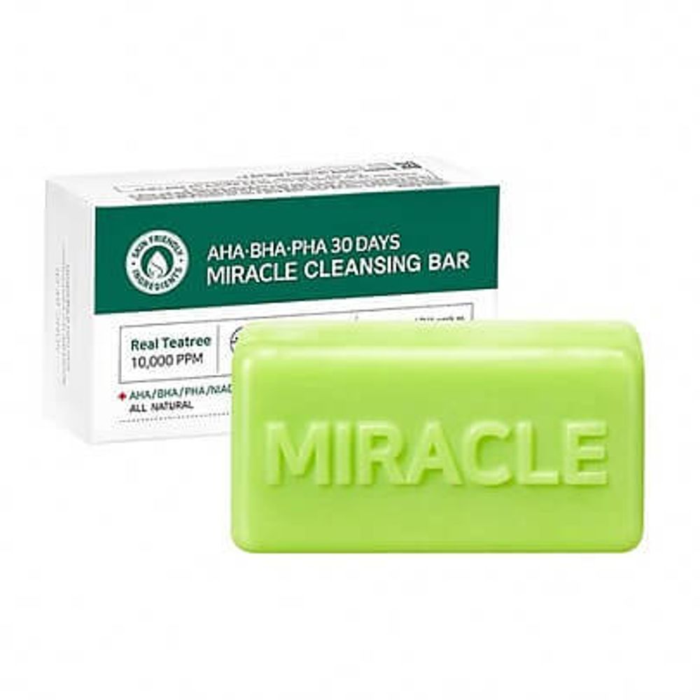 Очищающее мыло для проблемной кожи с кислотами Some By Mi AHA-BHA-PHA 30 Days Miracle Cleansing Bar