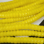 Бусины шайбы, рондель, желтый, лэмпворк, стекло, р-р 6мм, цена за набор 10 шт