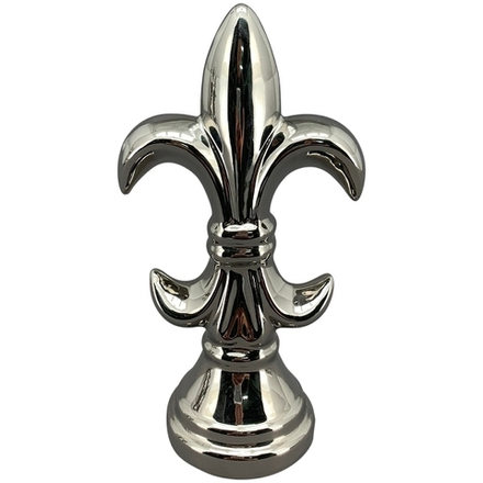 Декор "Королевская лилия" серебро средняя 13,5x8,5x24см