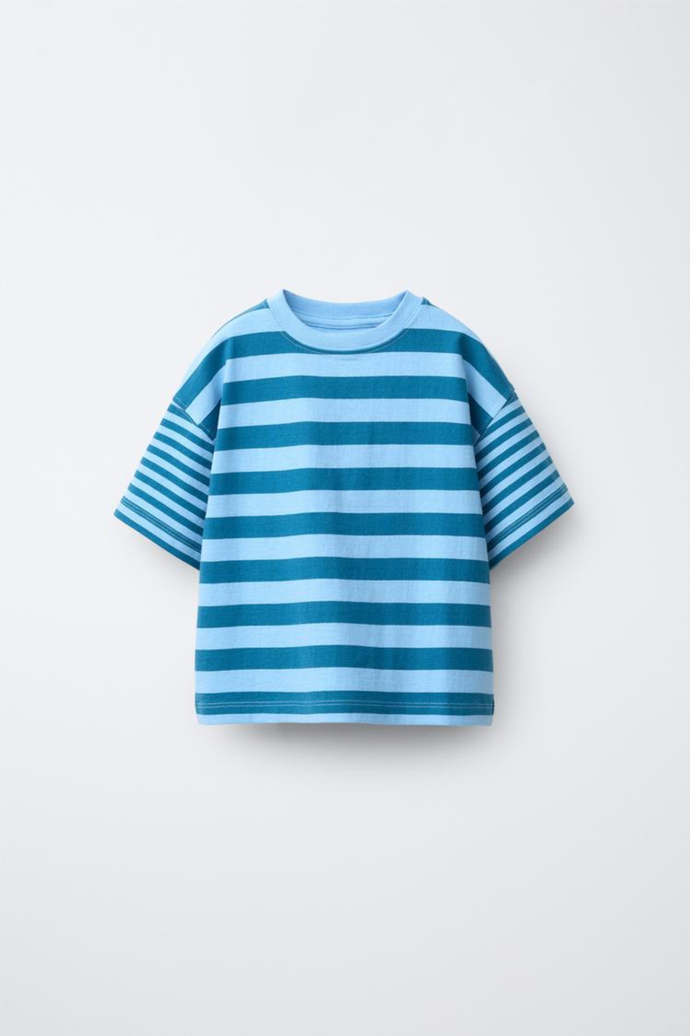 ZARA ФУТБОЛКА В ПОЛОСКУ, СИНИЙ