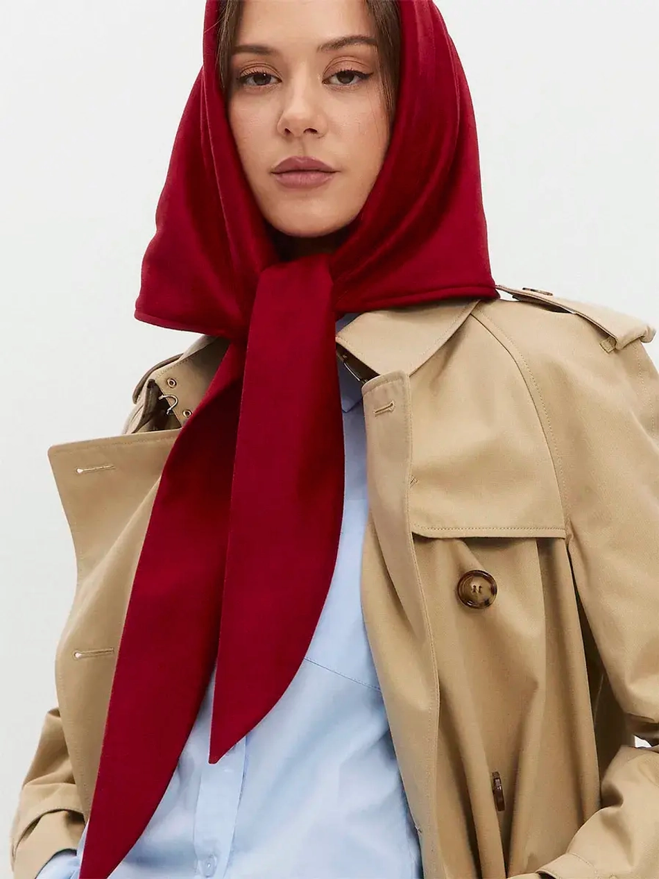 Косынка плотная замшевая