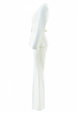 Брючный костюм белый 33-03-20 SS