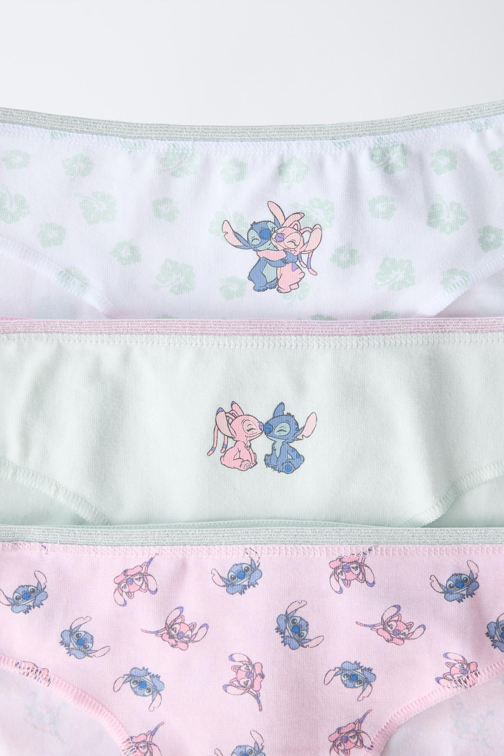 ZARA НАБОР ИЗ ТРЕХ ТРУСОВ С ПРИНТОМ «ЛИЛО И СТИЧ» © DISNEY, РОЗОВЫЙ