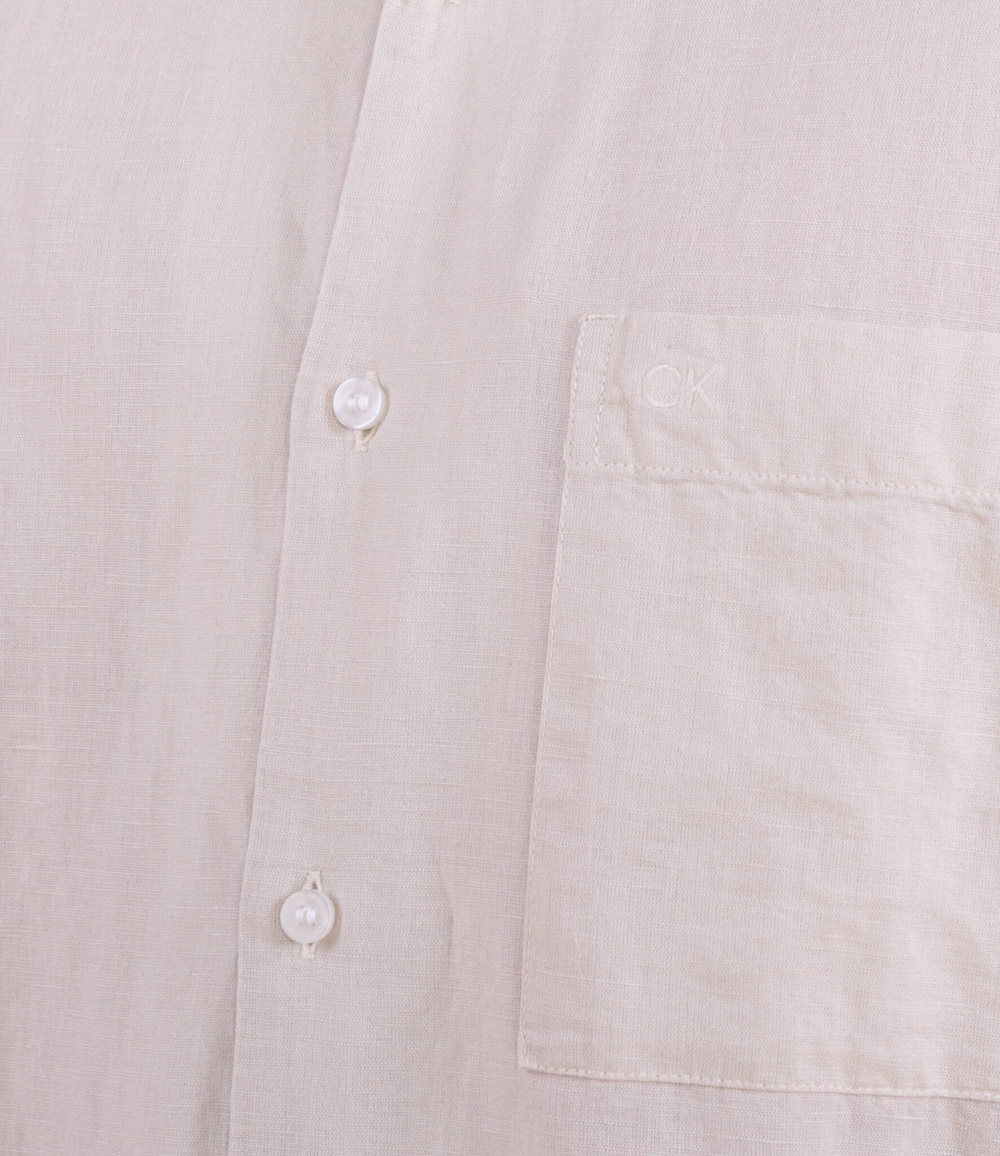 Льняная рубашка CUBAN Calvin Klein - экрю(K10K109521)