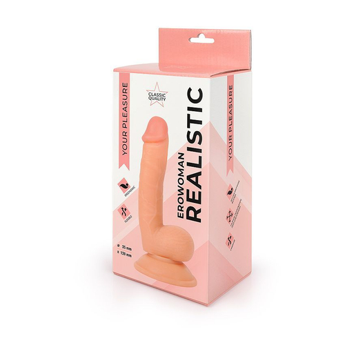 Фаллоимитатор реалистичный Erowoman, на присоске, 12 см