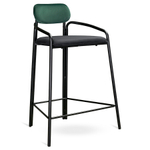 Стул полубарный LATITUDE Ror, Round, велюр, черный/темно-зеленый/черный