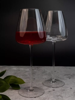 Бокал для вина на длинной ножке, 550 мл, 2 шт
