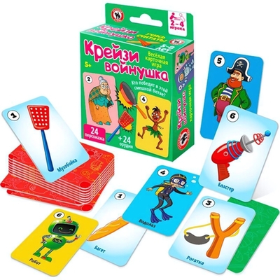 Игра настольная карточная "Крейзи войнушка" 52 карты (Р.с.)