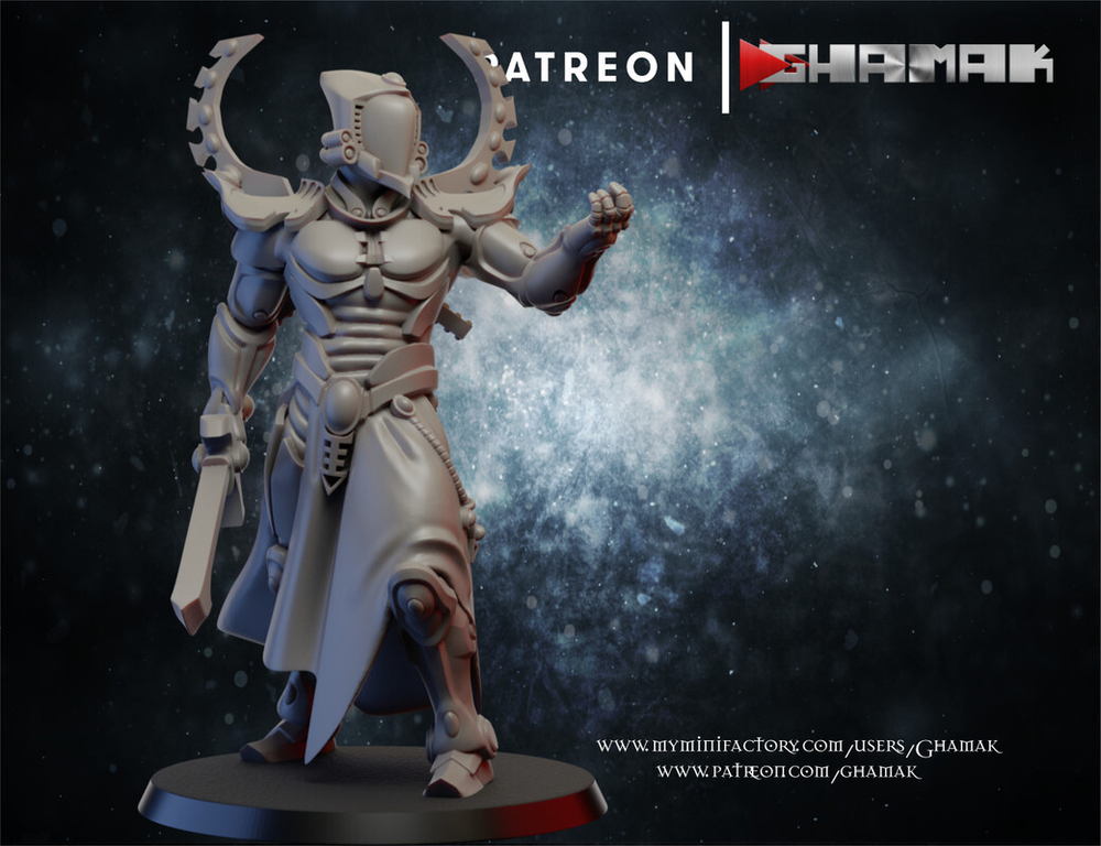 Aeldari Craftworlds Warlock Колдун Эльдар №2 миниатюра для dnd, днд, pathfinder, фентези, Настольная игра, НРИ, Варгейм, РПГ