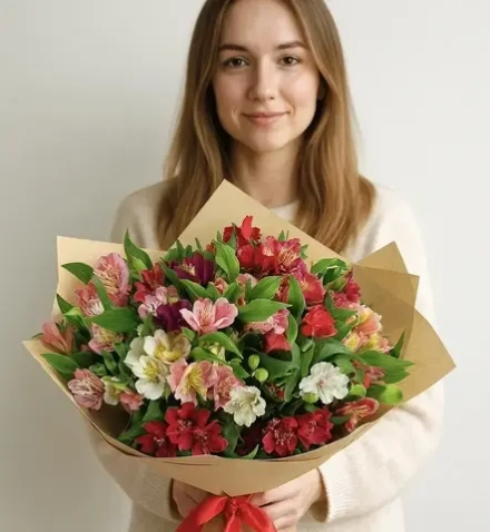 Букет микс из альстромерии "In Surprise"