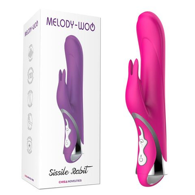 Ярко-розовый вибратор-кролик Missile Rabit - 23,5 см. (Цвет: ярко-розовый)