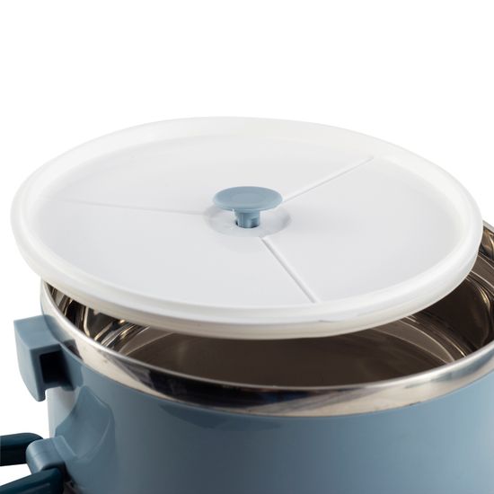 Ланч бокс тройной 2400 мл. Kamille KM-2137 пластик, нержавеющая сталь