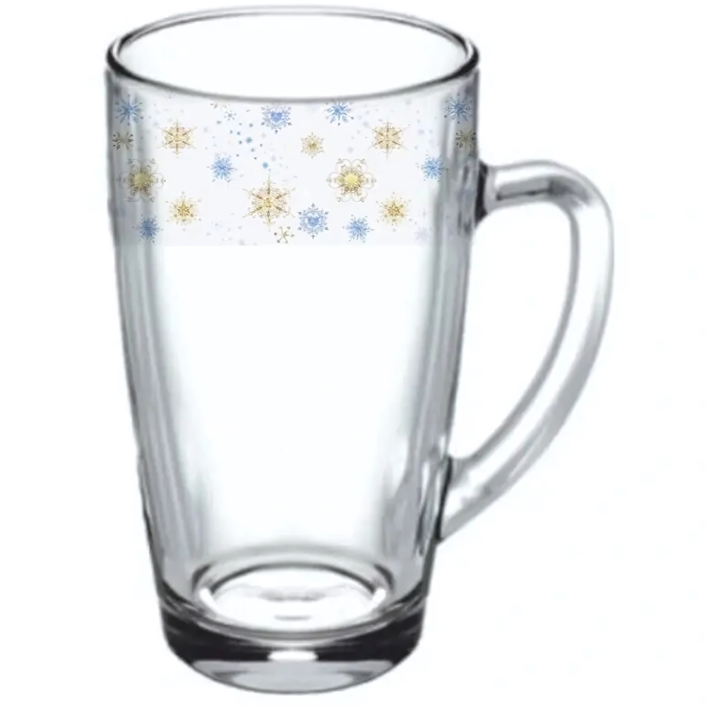 Кружка стеклянная 400мл «Снегопад» D1488/20