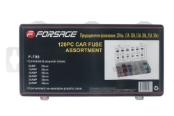 Предохранители флажковые, 120пр. (5А, 10А, 15А, 20А, 25А, 30А) Forsage F-790