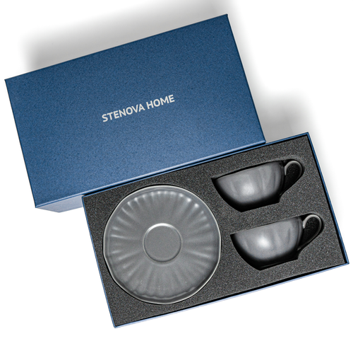 Набор чайных пар Lotus (черный)