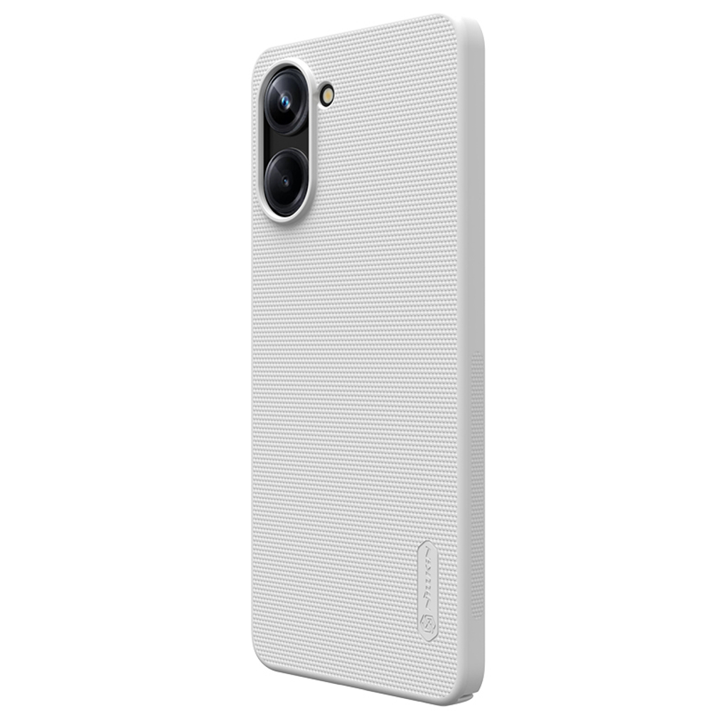 Тонкий жесткий чехол белого цвета от Nillkin для Realme 10 Pro 5G, серия Super Frosted Shield