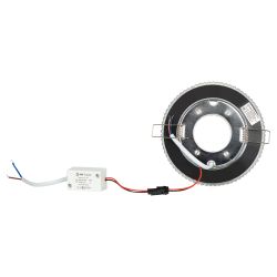 Светильник встраиваемый cо светодиодной подсветкой ЭРА DK LD26 SL/WH под лампу GX53 прозрачный