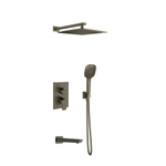 Встраиваемый смеситель для душа с изливом, троп. и ручным душем BLAUTHERM 941513RPK300GR графит