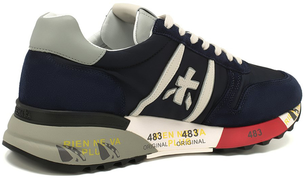 Premiata Lander 3756 темно-синие с красным