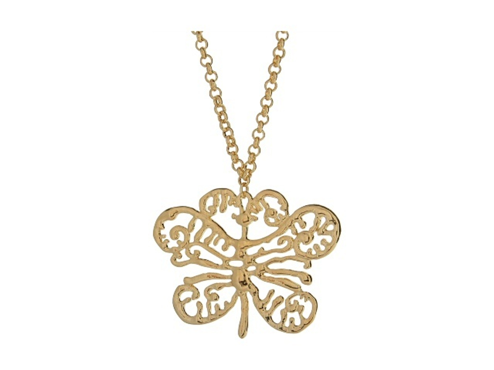 "Амелия"  подвеска в золотом покрытии из коллекции "Парк Бабочек" от Jenavi с замком карабин