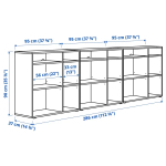 Открытый шкаф - VIHALS IKEA/ВИХАЛС ИКЕА, 37х90х286 см, белый