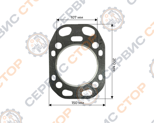Прокладка головки блока цилиндров ГБЦ S1100 107 мм
