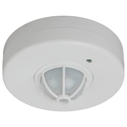 Датчик движения ЭРА MD 017 белый, макс. нагрузка 1200Вт, угол обзора 180-360гр, дальность 12м | Датчики движения