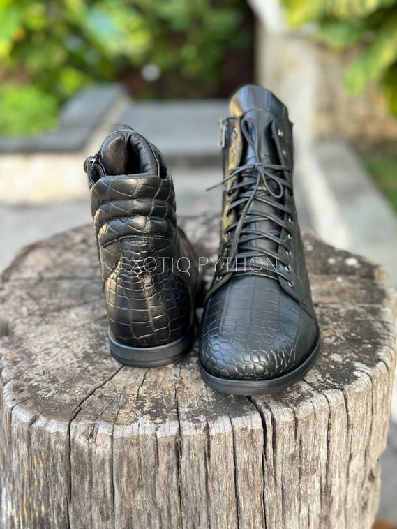 Ботинки из кожи крокодила SH-193
