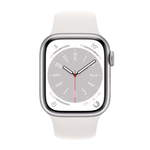 Умные часы Apple Watch Series 8 GPS, 41mm, Aluminium Case with Sport Band S/M, Silver (Серебристый)