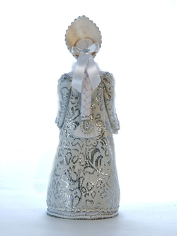 Кукла фарфоровая Снегурочка, новогодняя игрушка под елку, 25 см