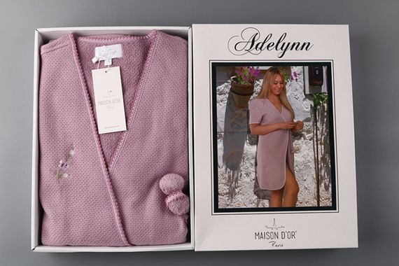 Халат вафельно-махровый ADELYNN Maison Dor Турция