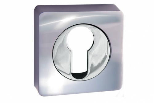 Накладка квадрат на цилиндр Ренц INET 02 CP, цвет хром (гарантия - 12 месяцев)