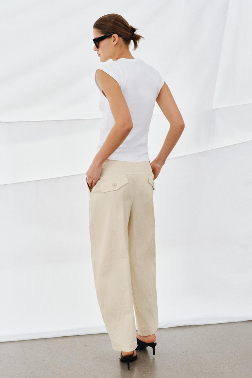 ZARA ХЛОПКОВАЯ ФУТБОЛКА, БЕЛЫЙ