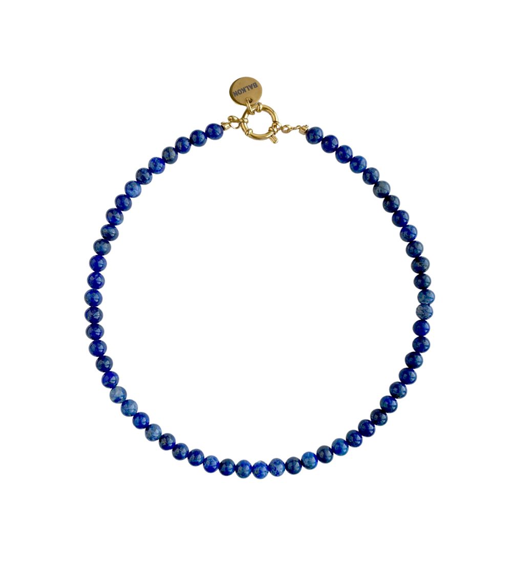 Колье из бусин камня ( lapis lazuli )