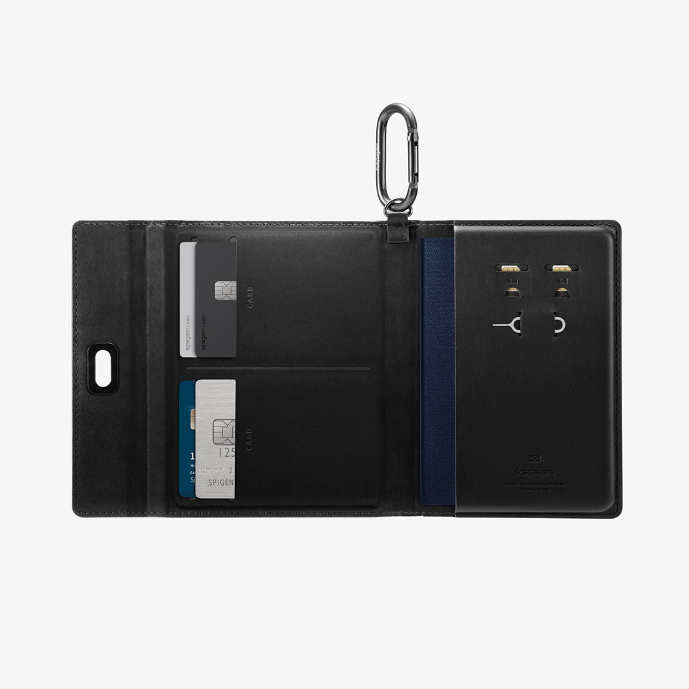 Обложка для документов и карт Spigen Universal AirTag черный
