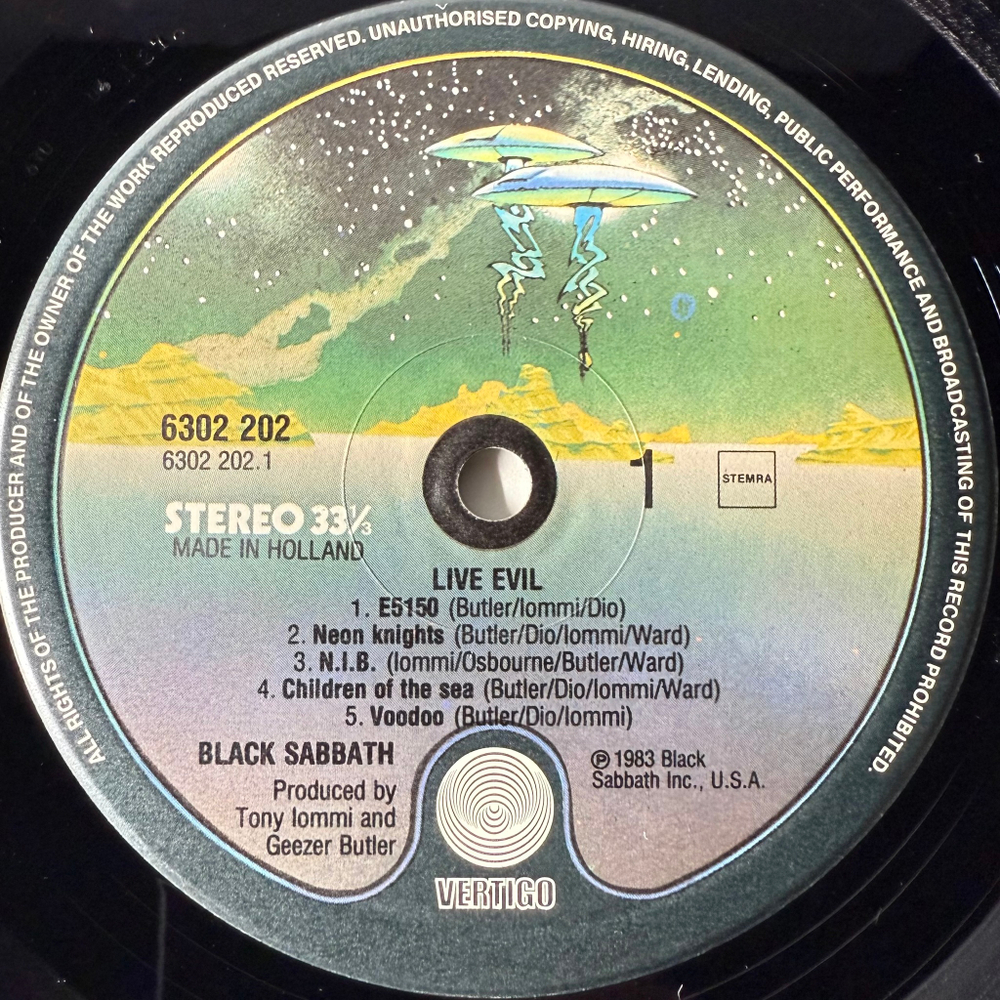 Black Sabbath - Live Evil 2LP (Голландия 1983г.)