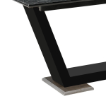 Стол стеклянный Woodville Иматра мрамор черный, черная шагрень, камень