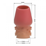 Рельефная насадка «Matias» с открытой головкой телесный