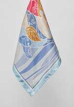 Шелковый платок QYZGALDAQ BLUE 70x70